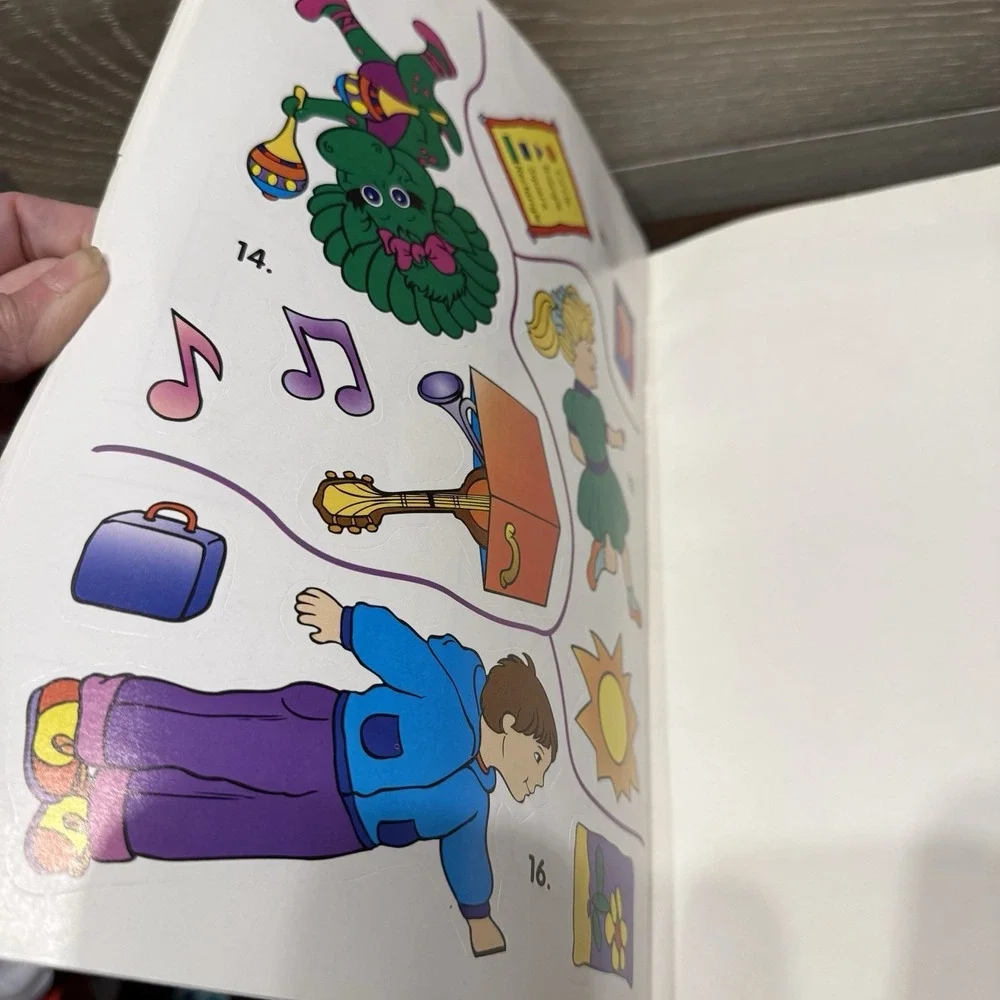 Golden Book Sticker Fun Barney Activity Book Unused Vintage 1993